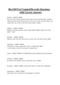 Bio 1104 Test 2 Animal Diversity Questions with Correct Answers&period;
