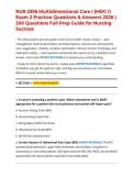 NUR 2356 Multidimensional Care I &lpar;MDC I&rpar; Exam 2 Practice Questions & Answers 2026 &vert; 200 Questions Full Prep Guide for Nursing Success