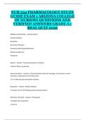 NUR 334 Pharmacology Exam 1 &ndash; Study Guide with Practice Questions and Answers &lpar;Arizona College of Nursing&rpar;