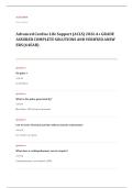 ACLS EXAM A&plus; GRADE ASSURED COMPLETE SOLUTIONS AND VERIFIED ANSWERS