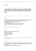 CCRN adult EXAM A&plus; GRADE ASSURED COMPLETE SOLUTIONS AND VERIFIED ANSWERS