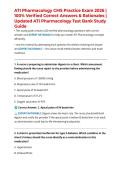 ATI Pharmacology CMS Practice Exam 2026 &vert; 100&percnt; Verified Correct Answers & Rationales &vert; Updated ATI Pharmacology Test Bank Study Guide
