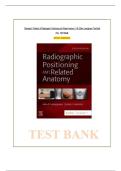 TEST BANK FOR TEXTBOOK OF RADIOGRAPHIC POSITIONING AND RELATED ANATOMY 11TH Edition &lpar;John P&period; Lampignano&comma; Leslie E&period; Kendrick 2024&rpar; Date 2025
