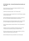 PSY 5330 Week 4 Quiz &ndash; Advanced Psychology Review Questions and Study Guide