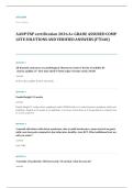 AANP AGNP certification EXAM A&plus; GRADE ASSURED COMPLETE SOLUTIONS AND VERIFIED ANSWERS
