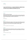 AANP AGNP certification EXAM A&plus; GRADE ASSURED COMPLETE SOLUTIONS AND VERIFIED ANSWERS