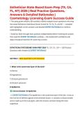 Esthetician State Board Exam Prep &lpar;TX&comma; CA&comma; FL&comma; NY&rpar; 2026 &vert; Real Practice Questions&comma; Answers & Detailed Rationales &vert; Cosmetology Licensing Exam Success Guide