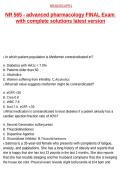 NR 565 Advanced Pharmacology Final Exam &vert; Complete Questions & Solutions &vert; Nursing Exam Prep&NewLine;&NewLine;