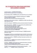 BA 370 MARKETING SDSU EXAM QUESTIONS WITH CORRECT ANSWERS