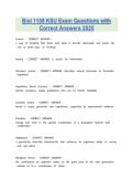 Biol 1108 KSU Exam Questions with Correct Answers 2026