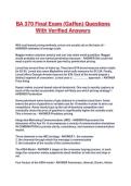 BA 370 Final Exam &lpar;Gaffen&rpar; Questions With Verified Answers