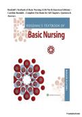 Rosdahl&rsquo;s Textbook of Basic Nursing &lpar;12th North American Edition&rpar; &ndash; Caroline Rosdahl &ndash; Complete Test Bank for All Chapters&period; Questions & Answers&period;