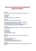 MKTG 351 EXAM 3 PRACTICE QUESTIONS WITH COMPLETE ANSWERS