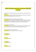 AANP Certification Questions and Answers 2026&sol;2027 A&plus; Grade Complete Nurse Practitioner Exam Study Guide