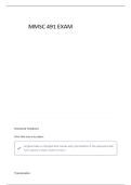MMSC 491 EXAM 1 QUESTIONS AND WELL ELABORATED ANSWERS