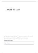 MMSC 491 EXAM 1 QUESTIONS AND ANSWERS