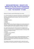 NURS 660 MIDTERM EXAM &ndash; GRADUATE-LEVEL NURSING ACTUAL EXAM 2026&sol;2027 Advanced Pathophysiology&comma; Pharmacology&comma; Clinical Reasoning&comma; and Professional Issues &ndash; Pass Guaranteed - A&plus; Graded