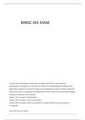 MMSC491 EXAM 1 QUESTIONS AND ANSWERS