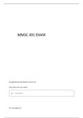 MMSC491 EXAM 3 QUESTIONS AND ANSWERS 