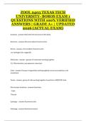 ZOOL 2403 Texas Tech University &ndash; Boros Exam 1 Study Guide with Practice Questions and Detailed Answer Explanations