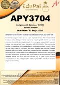 APY3704 Assignment 3 &lpar;COMPLETE ANSWERS&rpar; Semester 1 2026 - DUE 22 May 2026
