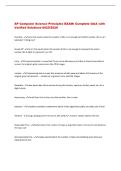 AP Computer Science Principles Exam Prep&colon; Complete Q&A with Verified Solutions-2025&sol;2026