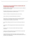 AP Computer Science Principles Exam&colon; Complete Q&A with Verified Solutions-2025&sol;2026&NewLine;