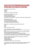 CSUF ACCT 307 MIDTERM EXAM 2026 WITH 100&percnt; ACCURATE ANSWERS