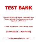 Test Bank For Davis Advantage for Wilkinson's Fundamentals of Nursing &lpar;2 Volume Set&rpar;&colon; Theory&comma; Concepts&comma; and Applications&comma; 5th Edition &vert; Treas&comma; Barnett & Smith &vert; Chapters 1&ndash;46 &vert; Instant PDF Download