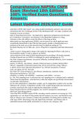 Comprehensive NAPSRx CNPR Exam &lpar;Revised 18th Edition&rpar; 100 Verified Exam Questions  Answers&period; Latest Updated 2026-2027 Guide