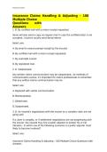 Insurance Claims Handling Adjusting 100 Multiple Choice Questions with Answers&period;