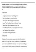 SIX SIGMA GREEN BELT &ndash; PRACTICE QUESTIONS AND CORRECT ANSWERS&NewLine;&lpar;VERIFIED ANSWERS&rpar; PLUS RATIONALES 2026 Q&A &vert; INSTANT DOWNLOAD&NewLine;PDF&period;