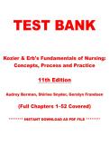 Test Bank For Kozier & Erb's Fundamentals of Nursing&colon; Concepts&comma; Process and Practice&comma; 11th Edition by Berman&comma; Snyder & Frandsen &vert; Chapters 1&ndash;51 &vert; Instant PDF Download