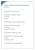 Orthotic CPM latest Exam with verified detailed answers