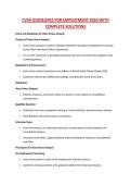 CVSA GUIDELINES FOR EMPLOYMENT 2026 WITH COMPLETE SOLUTIONS