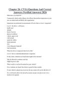 Chapter 26&colon; CVSA Questions And Correct Answers &lpar;Verified Answers&rpar; 2026