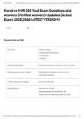 Hondros NUR 205 final Exam Questions and Answers &lpar;Verified Answers&rpar; Updated &lpar;Actual Exam&rpar; 20252026 LATEST VERSION&excl;&excl;&NewLine;&NewLine;