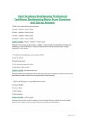 Intuit Academy Bookkeeping Professional Certificate&colon; Bookkeeping Basics Exam Questions and Correct Answers