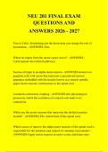 NEU 201 FINAL EXAM &NewLine;QUESTIONS AND &NewLine;ANSWERS 2026 - 2027