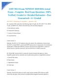 AMT MLS Exam NEWEST 2025&sol;2026 Actual Exam &ndash; Complete Real Exam Questions &vert; 100&percnt; Verified &vert; Graded A&plus; Detailed Rationales &ndash; Pass Guaranteed &ndash; A&plus; Graded&NewLine;&NewLine;