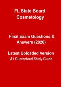 FL State Board &ndash; Cosmetology 2026&colon; Complete Study Guide&comma; Practice Questions & Exam Prep PDF