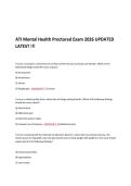 ATI Mental Health Proctored Exam 2026 UPDATED&NewLine;LATEST &excl;&excl;&excl;&NewLine;