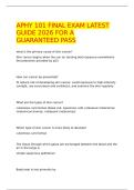 APHY 101 FINAL EXAM LATEST GUIDE 2026 FOR A GUARANTEED PASS
