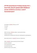 ATI PN Comprehensive Predictor Review Part 1&NewLine;Exam fully solved & updated 2025-2026&lpar;latest&NewLine;version verified for accuracy&rpar; &vert; Latest&excl;&excl;&NewLine;Guaranteed pass&excl;&excl;&NewLine;