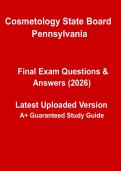 Pennsylvania Cosmetology State Board Exam Prep Guide &ndash; Updated Practice Questions 2026