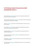 ATI PN Mental Health Proctored Exam 2026&NewLine;GUARANTEED PASS A&plus;&plus;