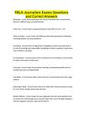 FBLA Journalism Exams Questions and Correct Answers