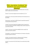 FBLA Journalism Combined Test Questions and Correct Answers 2026&sol;2027