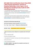 EPA 608 HVAC Certification Exam Prep 2026 &vert; Real Practice Questions&comma; Answers & Detailed Rationales &vert; Core&comma; Type I&comma; II & III Refrigerant Handling Study Guide for EPA Licensing Success