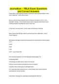 Journalism &ndash; FBLA Exam Questions and Correct Answers